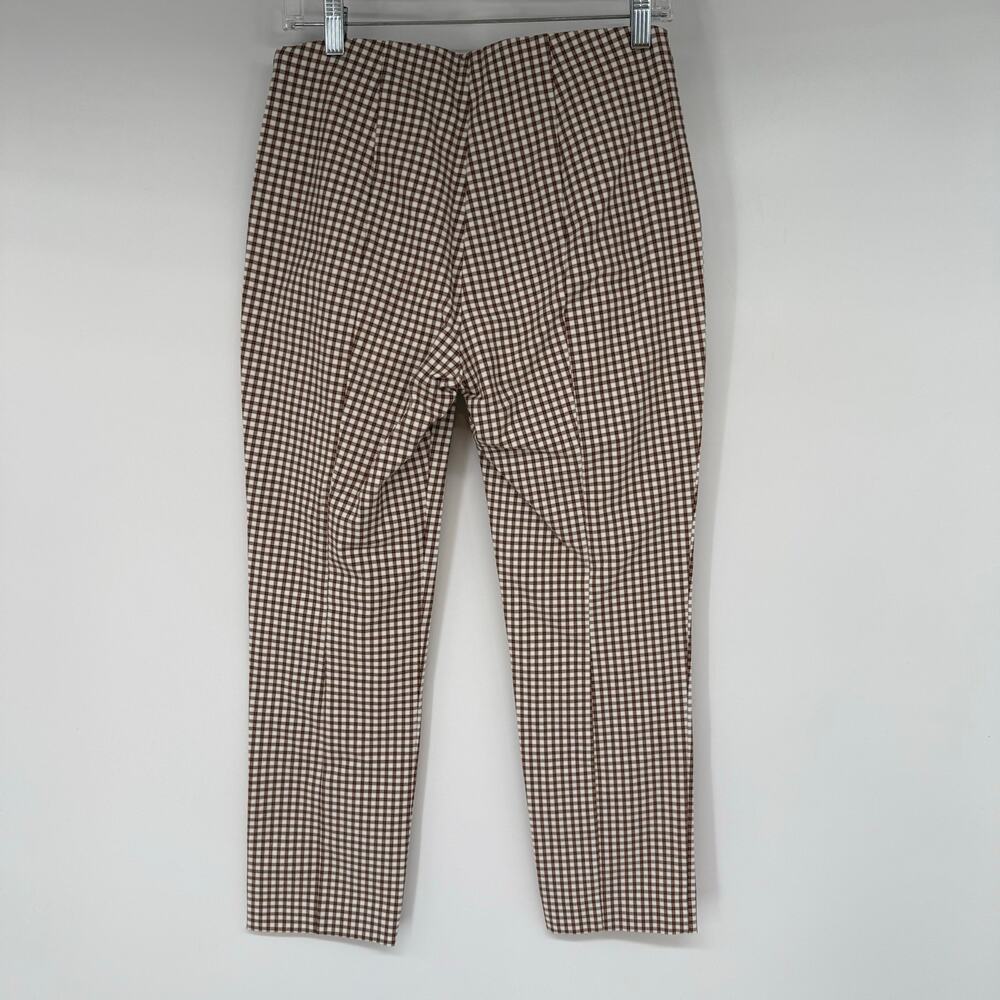 Theory Skinny Legging Grid Stretch Pant Women's Size 8 Cotton Flat Front Plaid - Picture 3 of 9